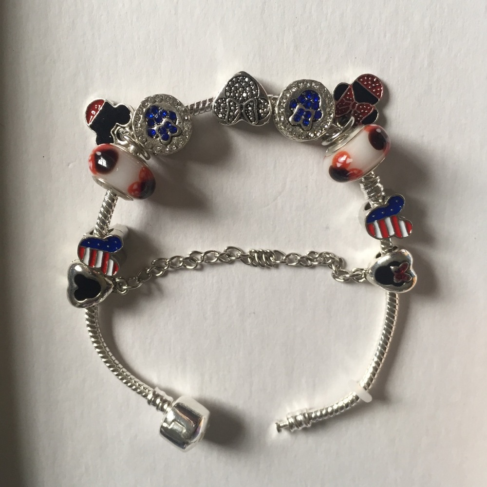 Mickey Mouse Patriotic Charm Bracelet - Picture 3 of 10